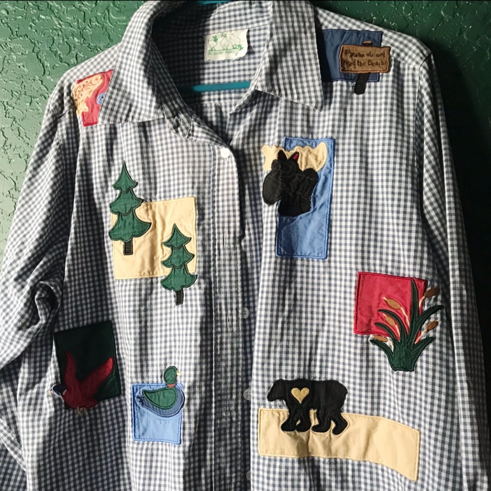 Vintage QUAKER FACTORY Patch Button Up Shirt